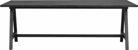 Spisebord Rowico Carradale 220Ã100 cm massivt egetræ & grafit metalstel FSC 100%-certificeret A-ben